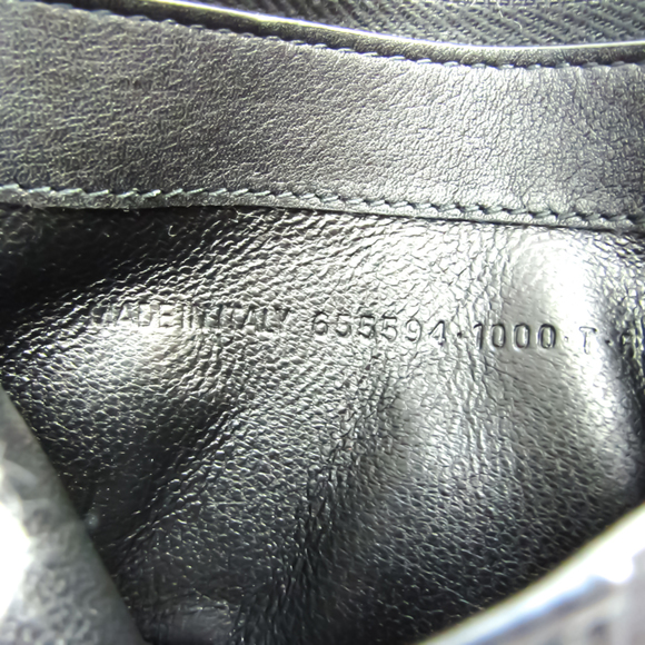 BALENCIAGA 655594 Unisex Calfskin Card Wallet Black - Picture 9 of 10